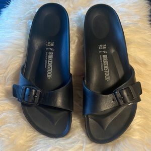 Birkenstock Madrid eva sandals. Size 38. Black. Made in Germany. Essential.